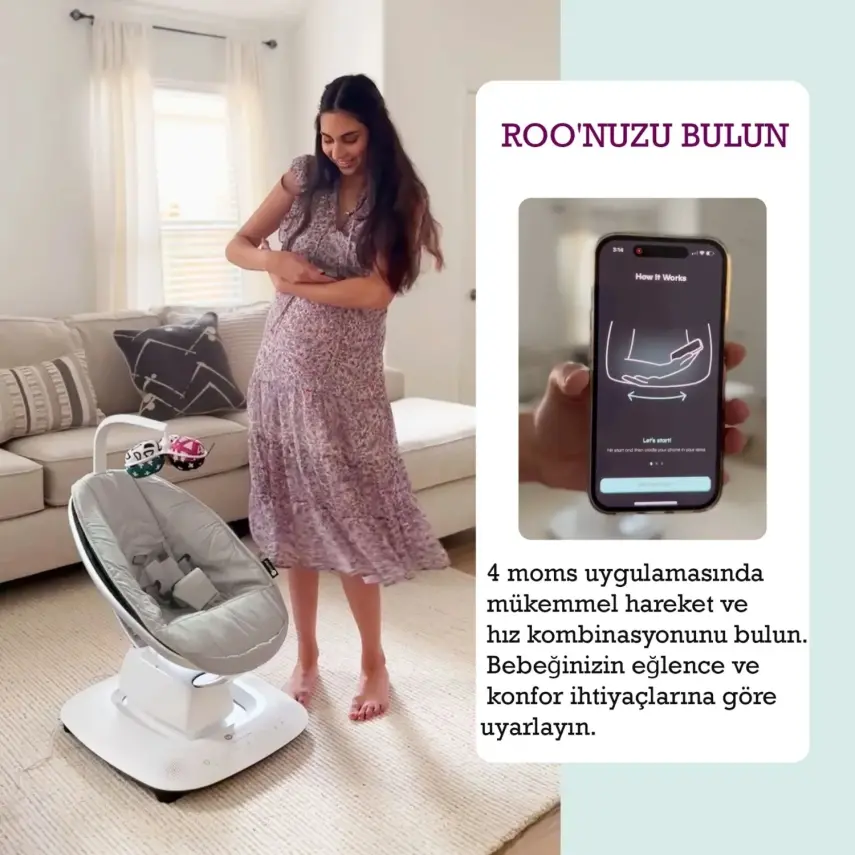 4moms MamaRoo 5.0 Elektrikli Ana Kucağı Slate Blue - 5