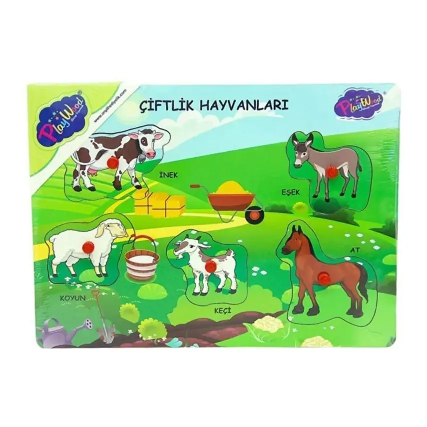 Ahşap Tutmalı Çiftlik Hayvanları - 1