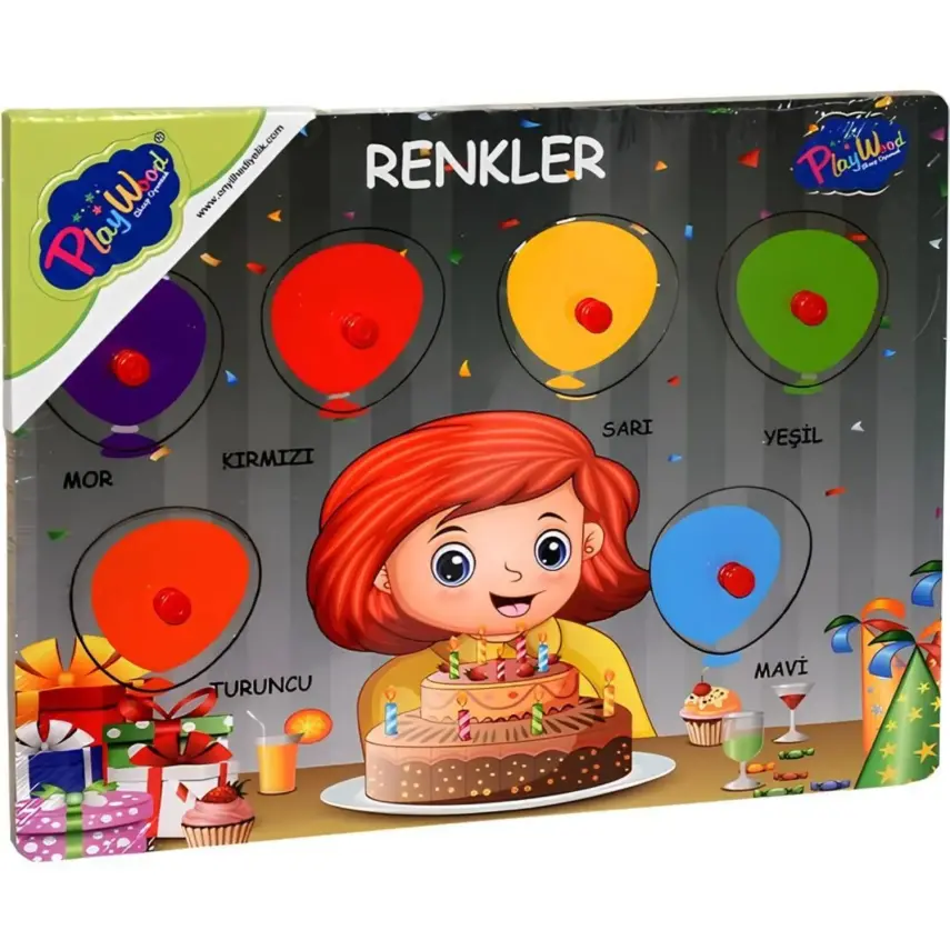 Ahşap Tutmalı Puzzle - Renkler  - 1