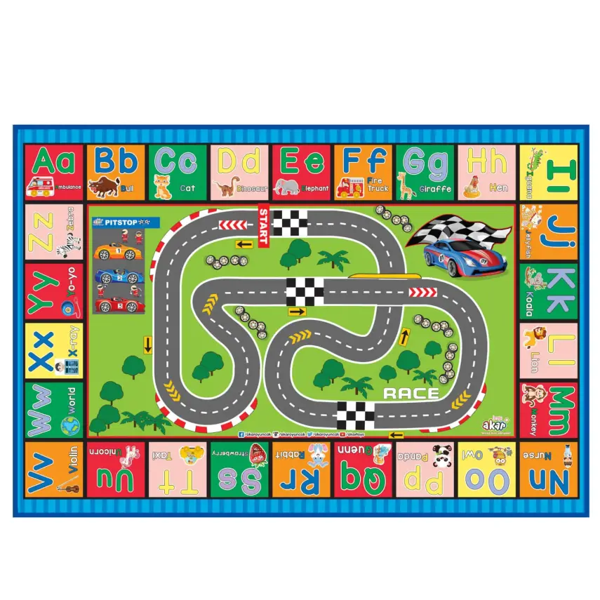 Akar Oyun Halısı Alfabe 100x150cm - 2