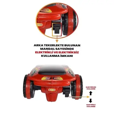 Akülü Atv Müzikli ve Led Işıklı 6V Safari Kırmızı - 5