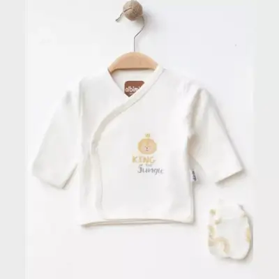 Albimini Hastane Çıkışı 5li Aslan Desenli Ekru (1)