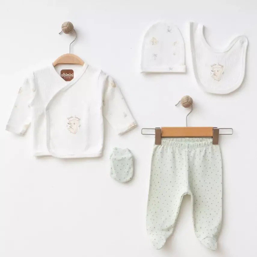 Albimini Hastane Çıkışı 5li Koala Desenli Yeşil - 1