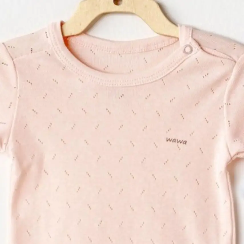 Andy Wawa 2Li Kız Bebek Kısa Kol Body Jakarlı Basic Pembe - Beyaz - 2