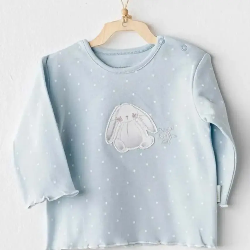 Andy Wawa 2Li Unisex Bebek Takım Cuddly Bunny Bear Mavi - 2
