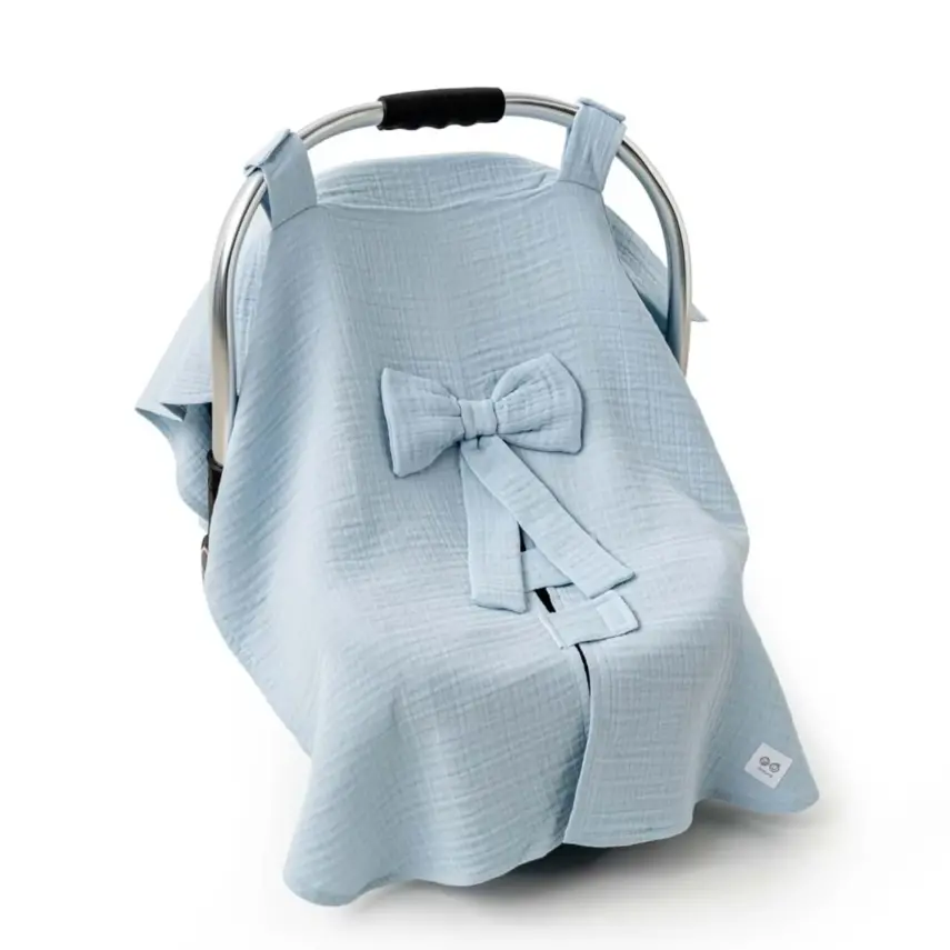 Andy Wawa Ana Kucağı Örtüsü Müslin Home Mavi - 1