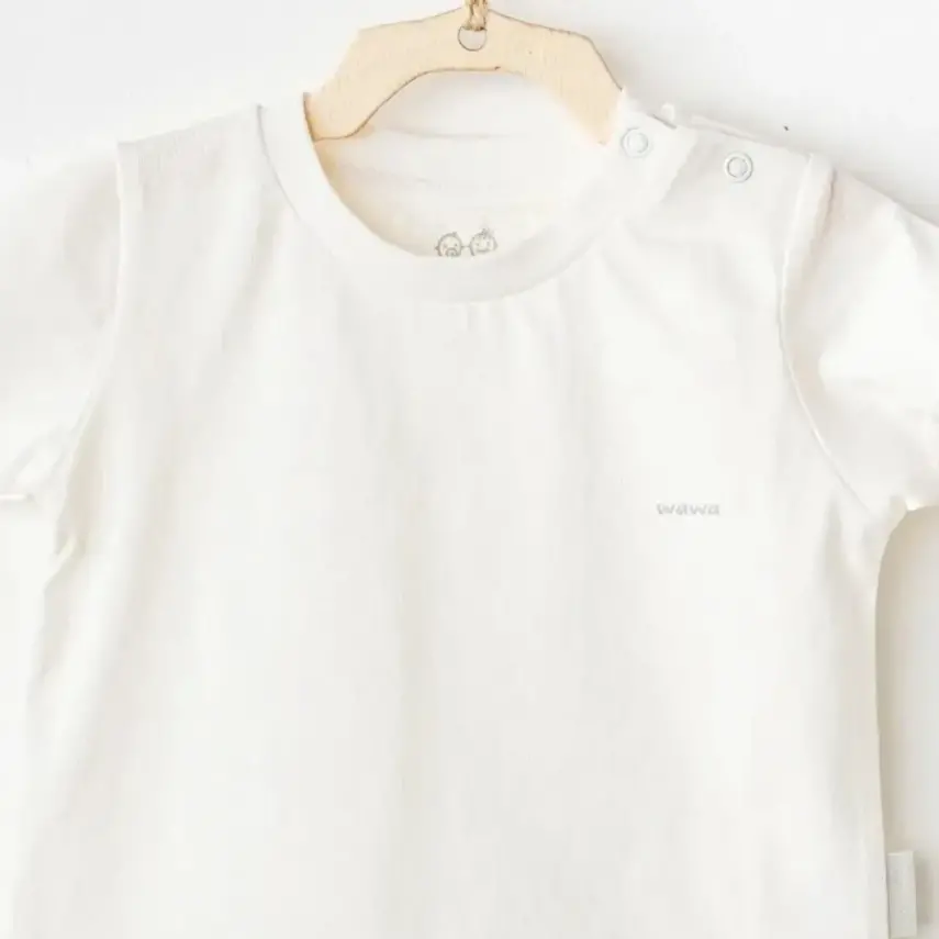 Andy Wawa Bebek T-Shirt Casual Beyaz Unisex - 2