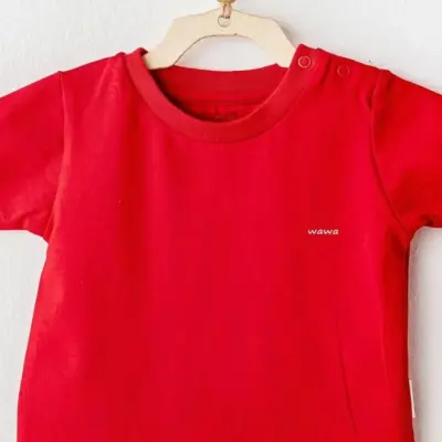 Andy Wawa Bebek T-Shirt Casual Kırmızı Unisex (1)