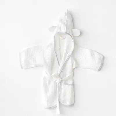 Andy Wawa Erkek Bebek Bornozu Wawa Boys Beyaz - 1