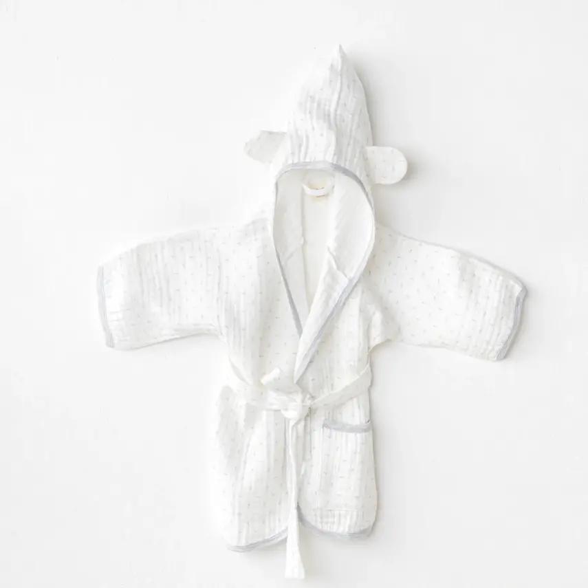 Andy Wawa Erkek Bebek Bornozu Wawa Boys Beyaz - 1