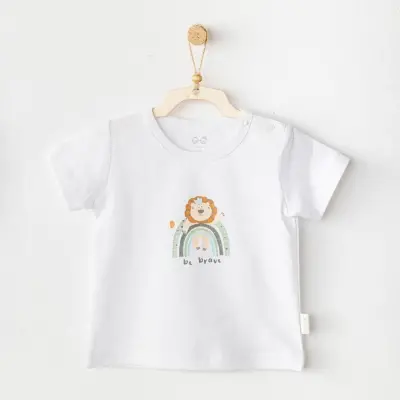 Andy Wawa Erkek Bebek T-Shirt Casual Beyaz