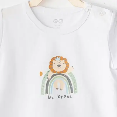 Andy Wawa Erkek Bebek T-Shirt Casual Beyaz (1)