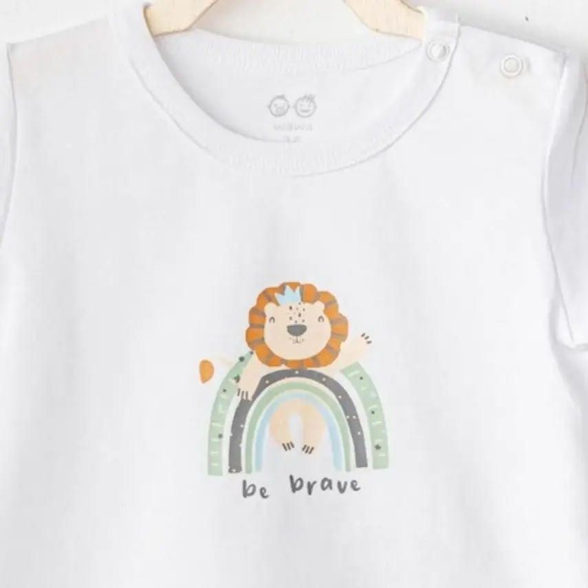 Andy Wawa Erkek Bebek T-Shirt Casual Beyaz - 2