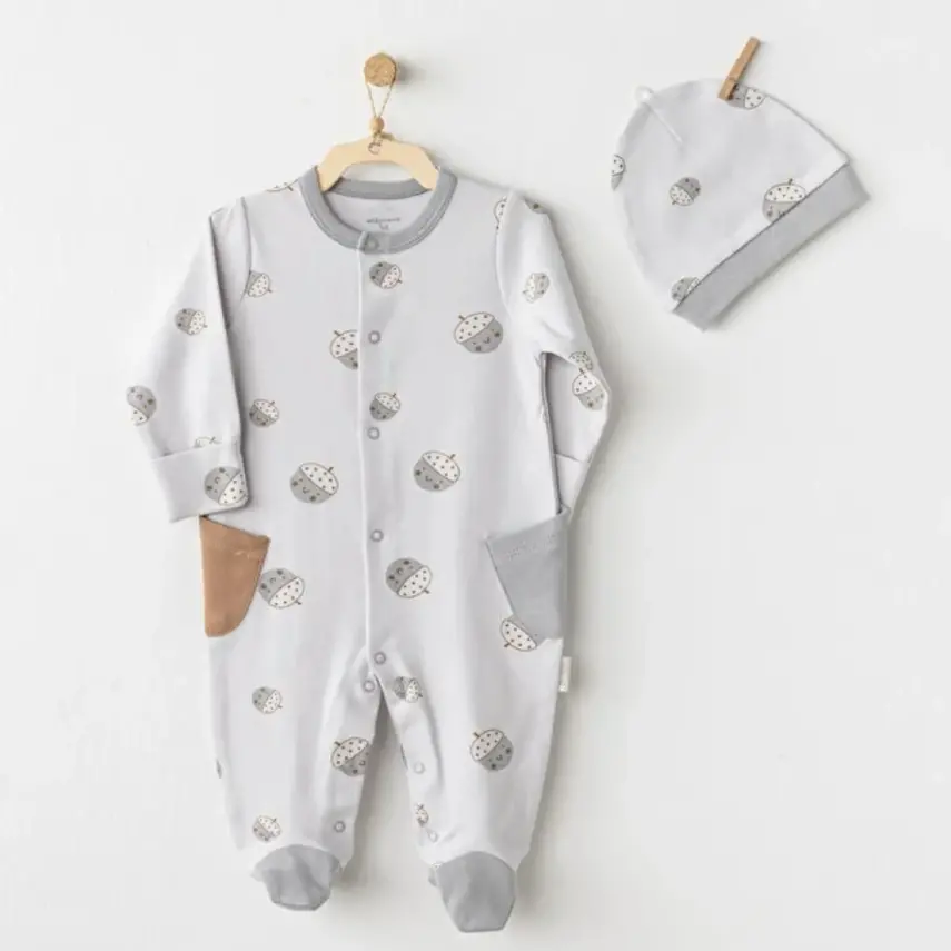 Andy Wawa Erkek Tulum Şapka Takım Hello Autumn Gri - 1