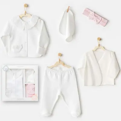 Andy Wawa Hastane Çıkışı 5li Cuddly Bunny Bear Ekru - Pembe