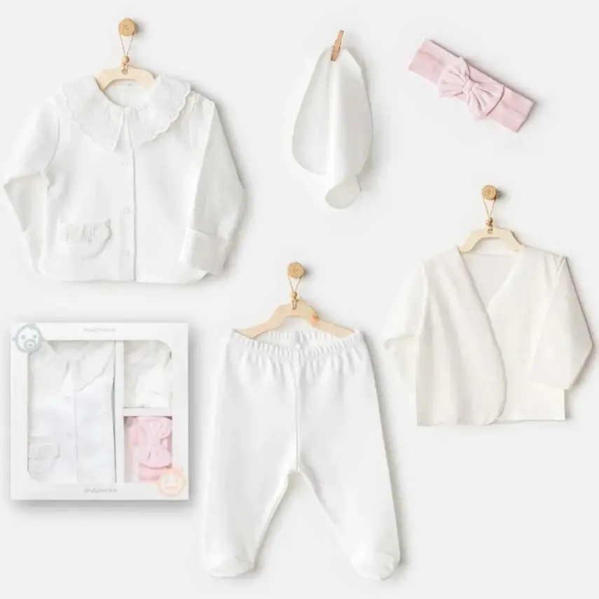Andy Wawa Hastane Çıkışı 5li Cuddly Bunny Bear Ekru - Pembe - 1