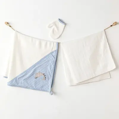 Andy Wawa Havlu Takımı 3lü Müslin Dino Ekru