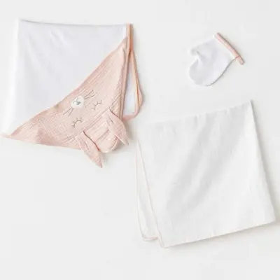 Andy Wawa Havlu Takımı 3lü Müslin Home Pembe
