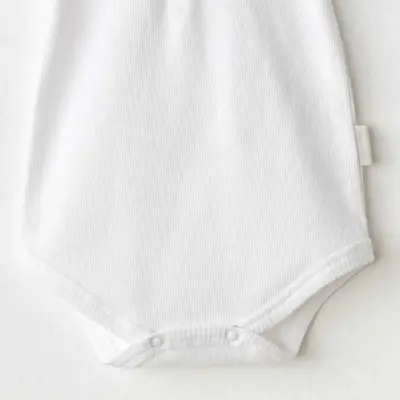 Andy Wawa Kısa Kollu Çıtçıtlı Bebek Body Basic Beyaz Unisex - 4