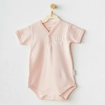Andy Wawa Kısa Kollu Çıtçıtlı Kız Bebek Body Basic Somon - 6