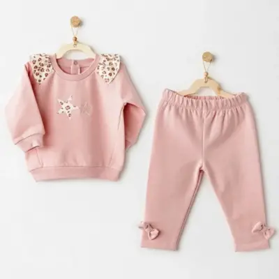 Andy Wawa Kız 2li Takım Little Leopard Pembe - 9
