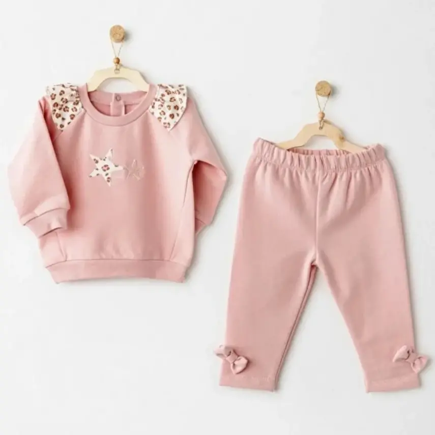 Andy Wawa Kız 2li Takım Little Leopard Pembe - 9