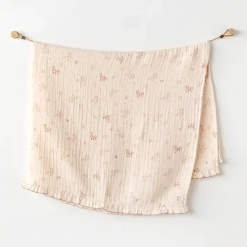 Andy Wawa Kız Battaniye Pretty Flowers 120x90cm Açık Somon - 1