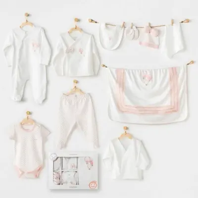 Andy Wawa Kız Bebek Hastane Çıkışı 10Lu Pink Baloons Ekru