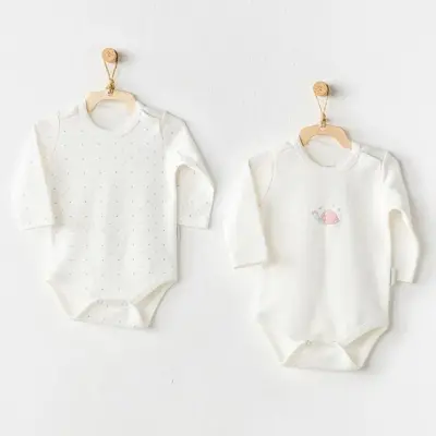 Andy Wawa Kız Body Uzun Kol 2li Love Holidays Ekru - 3