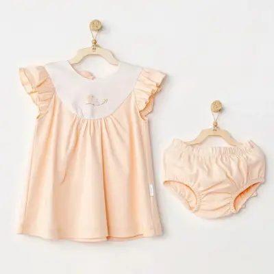 Andy Wawa Kız Elbise Takımı Spring Birds Somon