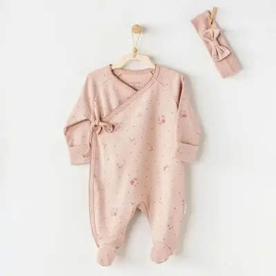 Andy Wawa Kız Tulum Takımı Floral Baby Gül Kurusu