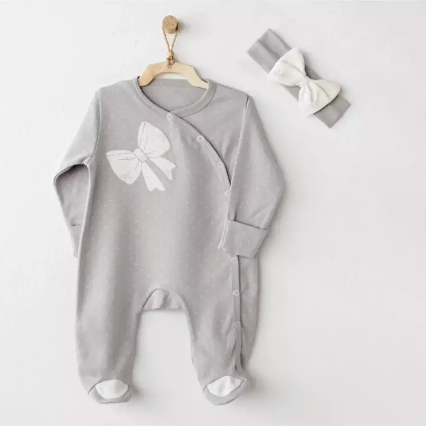 Andy Wawa Tulum Bant Takım Baby Bow Bliss Gri - 1