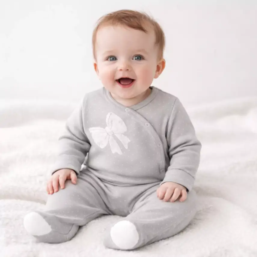 Andy Wawa Tulum Bant Takım Baby Bow Bliss Gri - 2