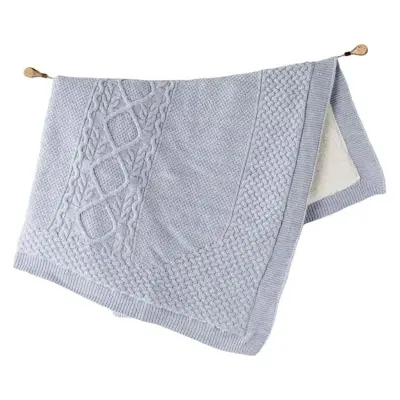 Andy Wawa Unisex Battaniye Triko 95x85 cm Mavi