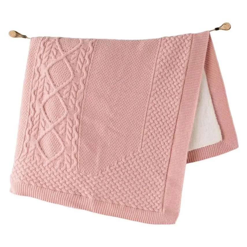 Andy Wawa Unisex Battaniye Triko 95x85 cm Pembe - 1