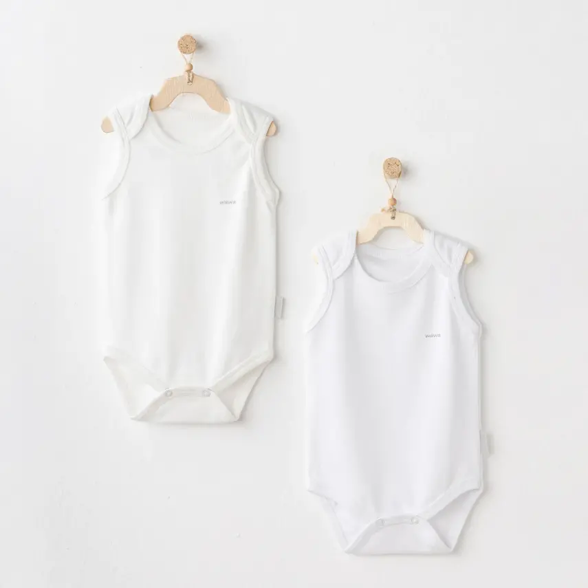 Andy Wawa Unisex Body Askılı 2li Basic Ekru - 2
