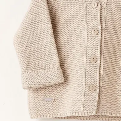 Andy Wawa Unisex Ceket Triko Basic Bej - 4