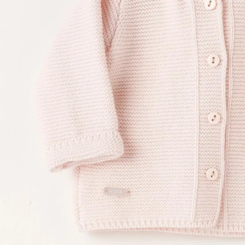 Andy Wawa Unisex Ceket Triko Basic Pembe - 2