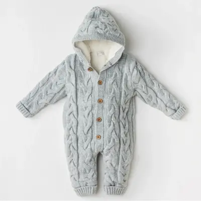 Andy Wawa Unisex Kozmonot Triko Pramsuit Gri Melanj