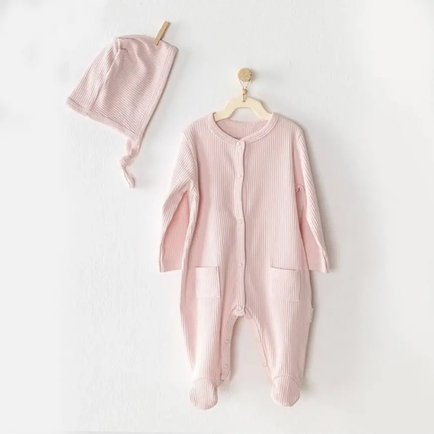 Andy Wawa Unisex Tulum Şapka Takım Modal Pembe - 2