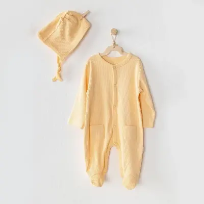 Andy Wawa Unisex Tulum Şapka Takım Modal Sarı (1)