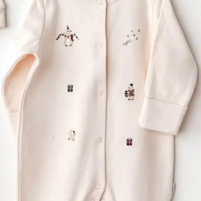 Andy Wawa Unisex Tulum Şapka Takım Penguin Ekru - 6