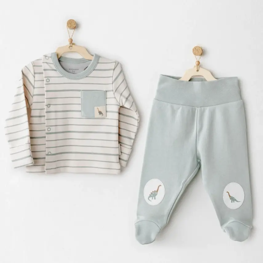 Andy Wawa Zıbın Takımı 2li Mummy S Snuggle Saurus Yeşil - 1