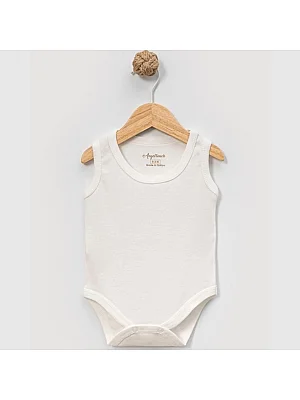 Angeltouch Pamuklu Body Askılı Penye Ekru 5'li Set Unisex (1)
