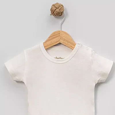 Angeltouch Body Kısa Kol Penye Ekru - 3