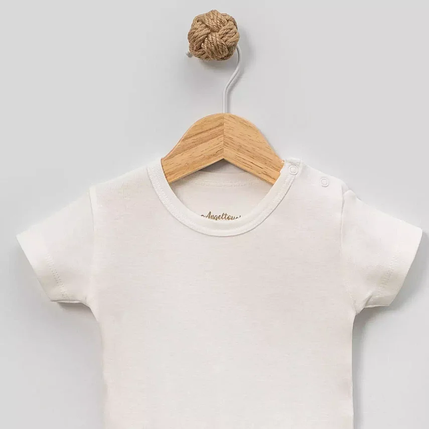 Angeltouch Body Kısa Kol Penye Ekru - 3