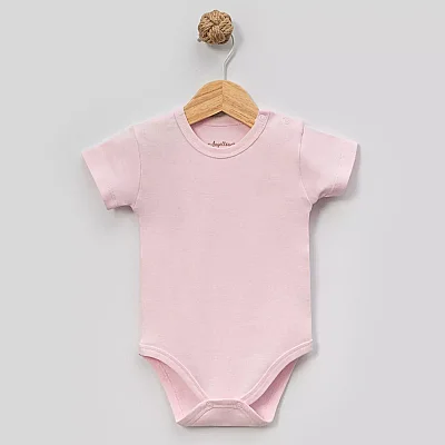 Angeltouch Body Kısa Kol Penye Pembe 