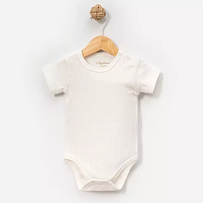 Angeltouch Body Kısa Kol Raporlu Ekru 