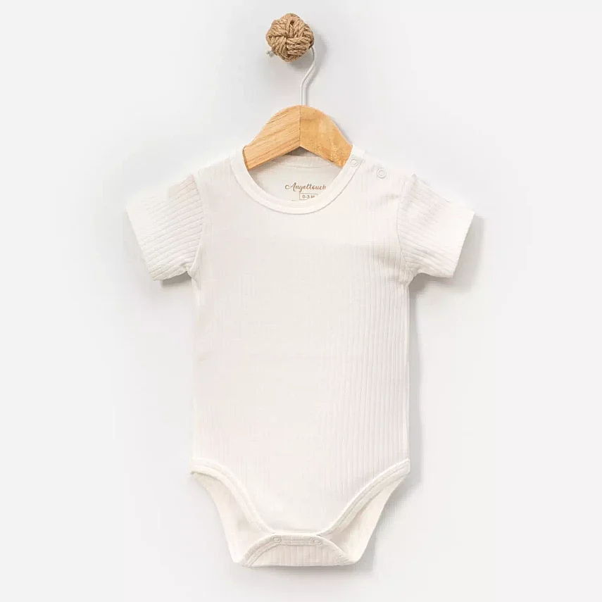 Angeltouch Body Kısa Kol Raporlu Ekru - 1