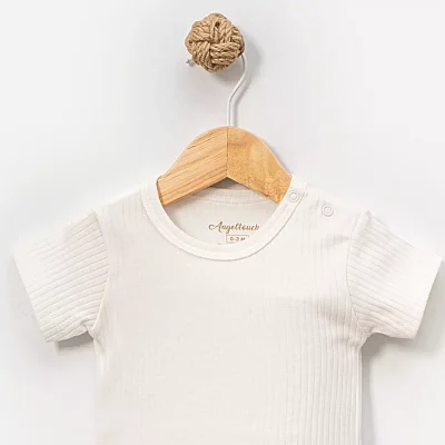 Angeltouch Body Kısa Kol Raporlu Ekru - 2